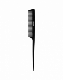 2453 Расческа парик. с пластиковым хвостиком "Carbon fiber"229*25мм 