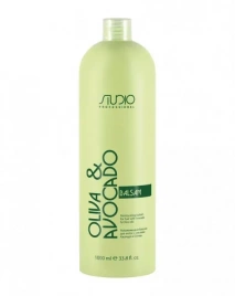 Бальзам 1000 мл увлажняющий для волос с маслами  авокадо и оливы  Studio Professional