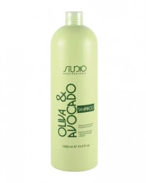 Шампунь 1000 мл увлаж для волос с маслами авокадо и оливы,инии Studio Professional