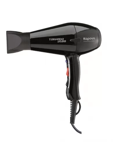 Профессиональный фен  черный для укладки волос "Tornado 2500" Kapous,  фото 1