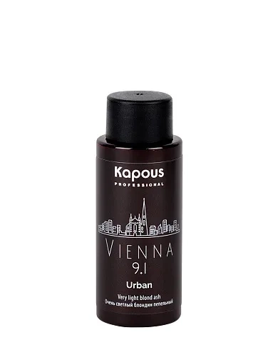 LC 9.1 Вена, Полуперманентный жидкий краситель для волос «Urban» Kapous, 60 мл фото 2
