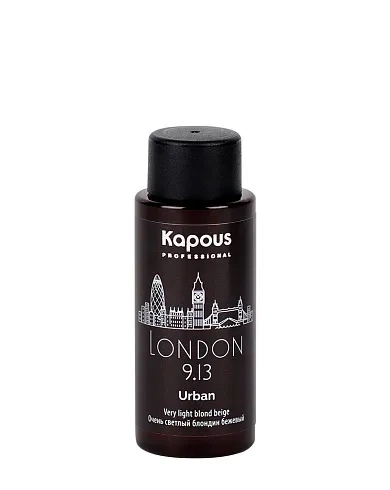 LC 9.13 Лондон, Полуперманентный жидкий краситель для волос «Urban» Kapous, 60 мл фото 2