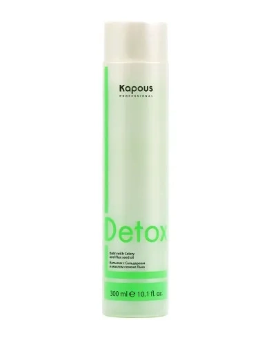 Бальзам для волос с Сельдереем и маслом семени Льна серии "Detox" Kapous, 300 мл фото 1
