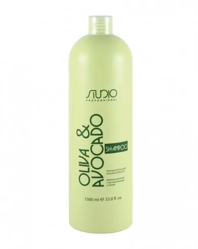 Шампунь 1000 мл увлаж для волос с маслами авокадо и оливы,инии Studio Professional фото 1