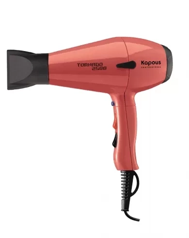 Профессиональный фен розовый для укладки волос "Tornado 2500" Kapous,  розовый фото 1